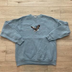 Blue crew neck